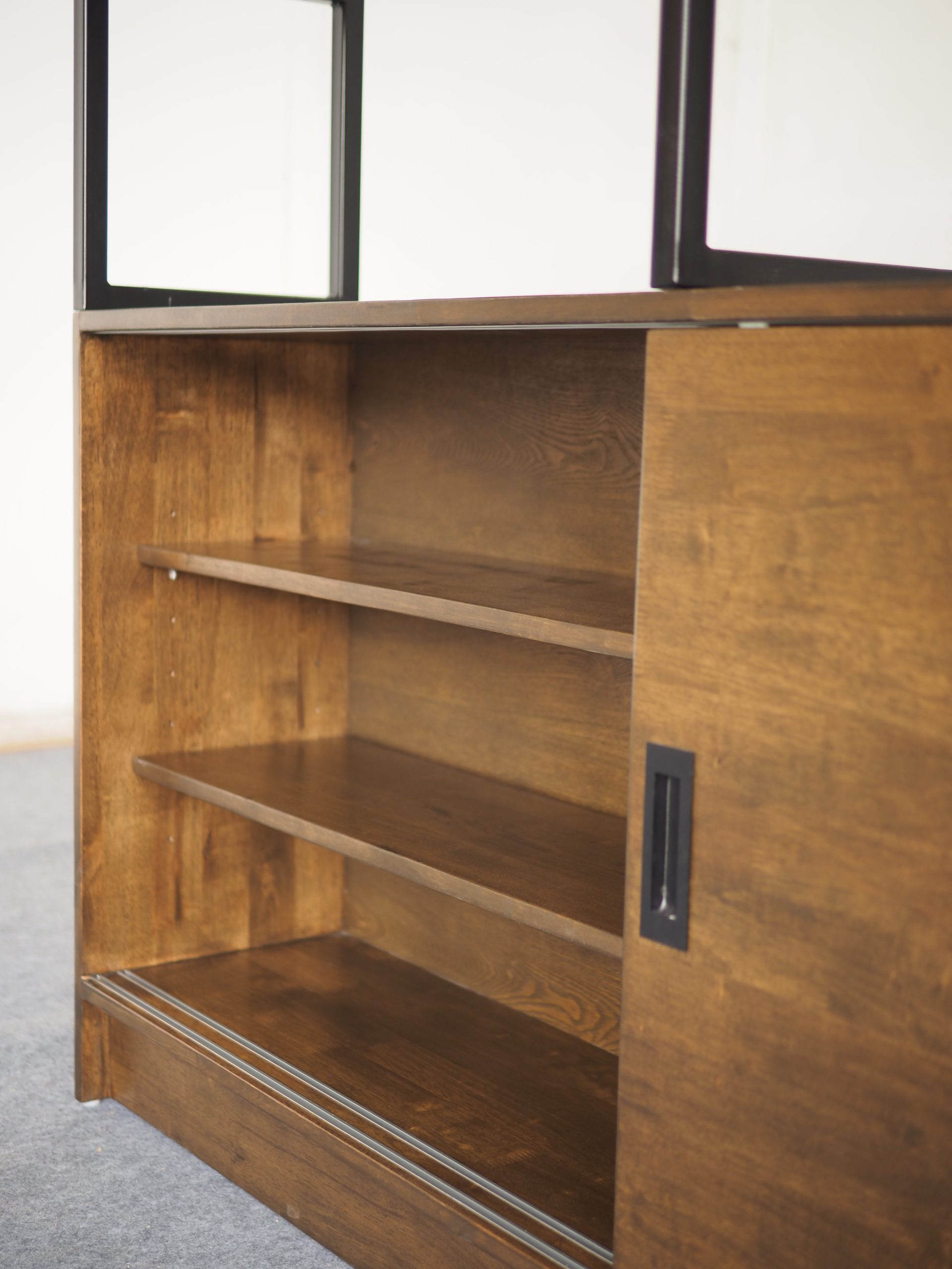 Display Shelving with Sliding Storage Cabinet - Image 8