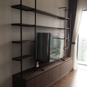 TV Console with Book Shelves