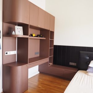 Built-in Cabinet with Headboard & Bedside Table