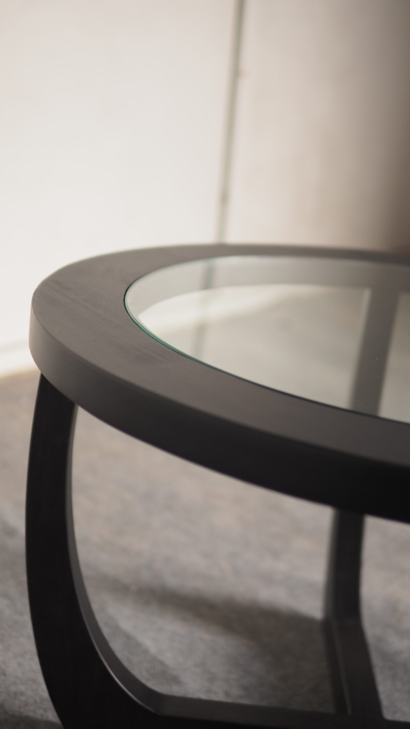 Solid Rubberwood Round Coffee Table - Image 2