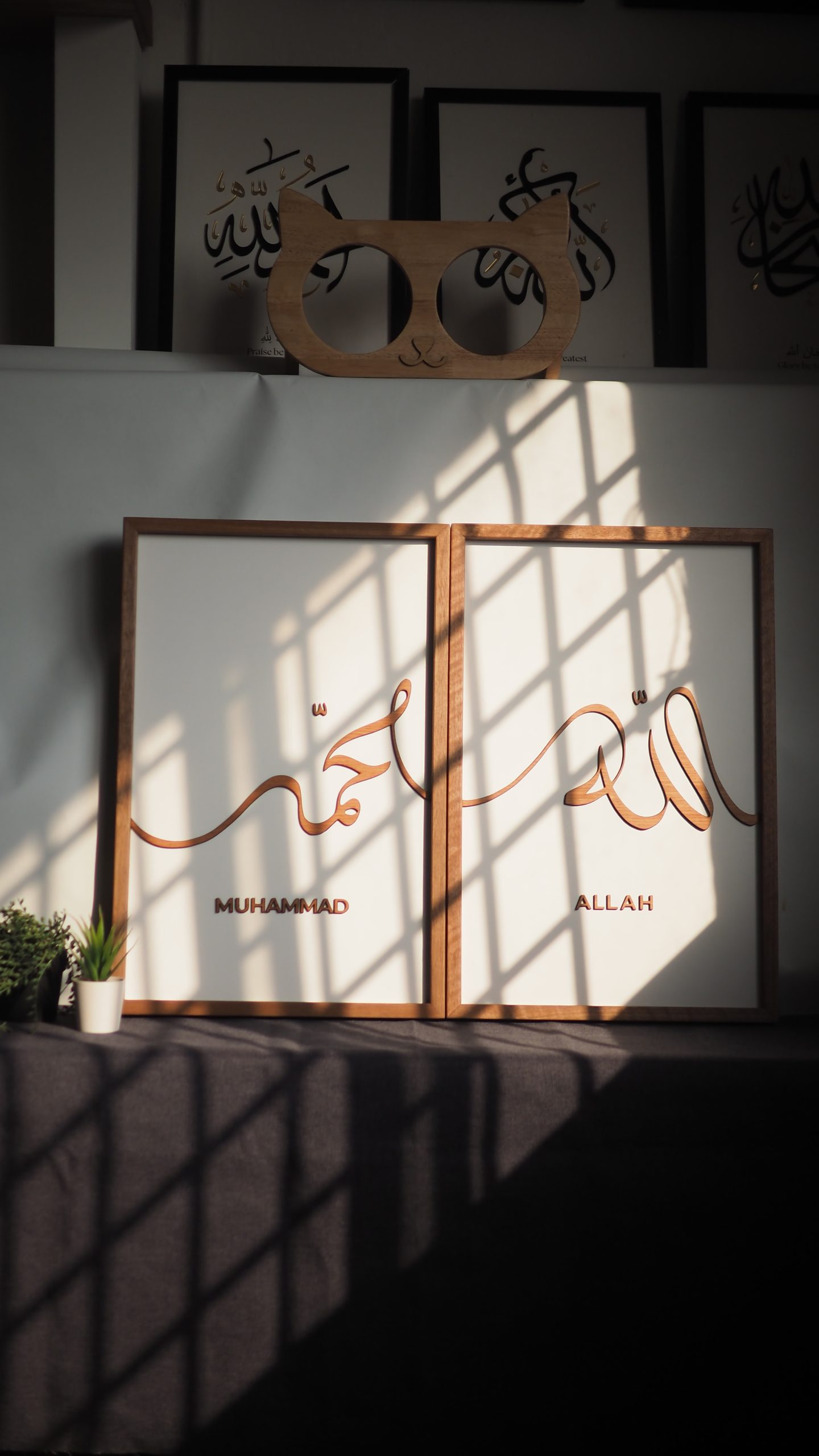 Solid Nyatoh Calligraphy Wall Art - Image 3