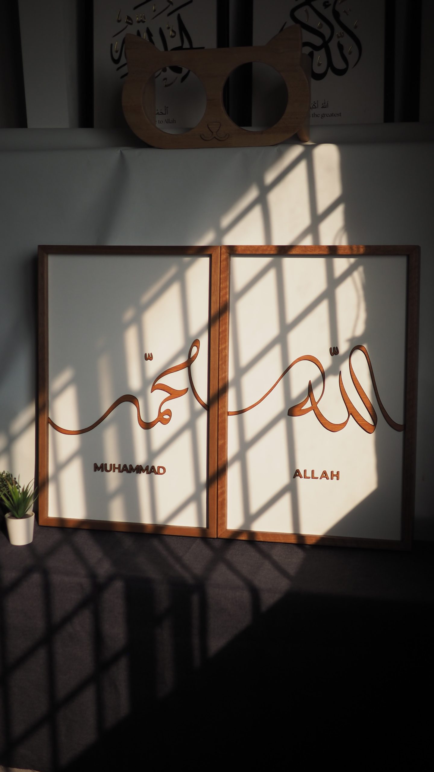 Solid Nyatoh Calligraphy Wall Art - Image 4