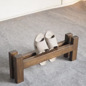 Solid Rubberwood Slipper Rack